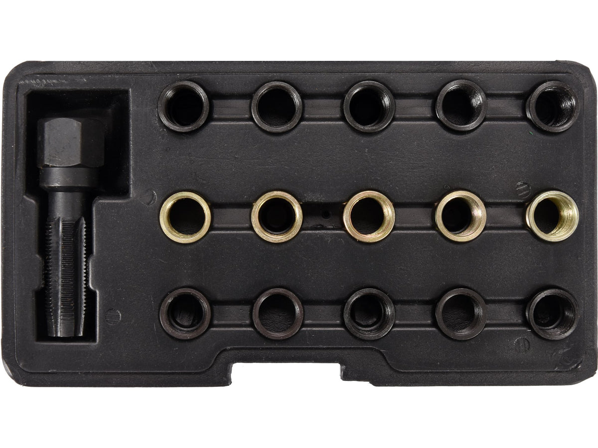 Reparatieset Voor Bougie. Bevat Een Speciale M16x1.25 Draad En 15 Speciale Reparatiesleeves