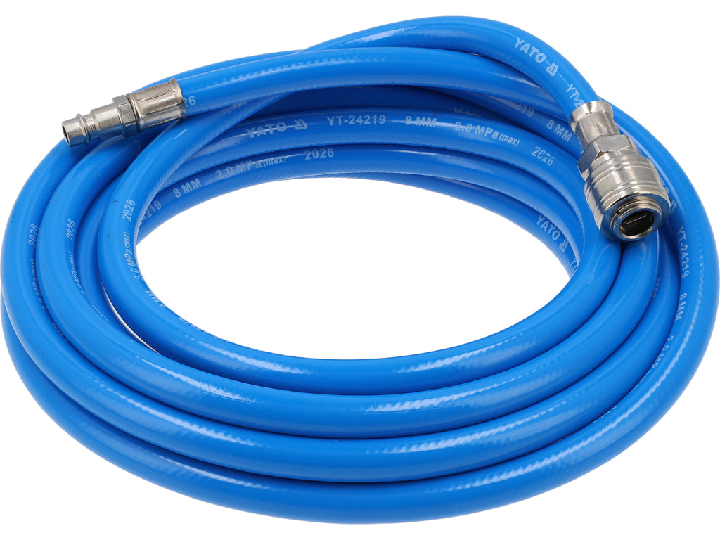 PVC Air Hose With Coupling 8MM X 5M Blue