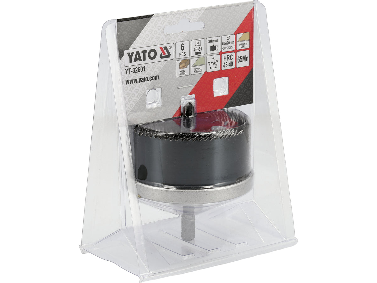 Hole Saw For Wood Set 46-81MM 6PCS