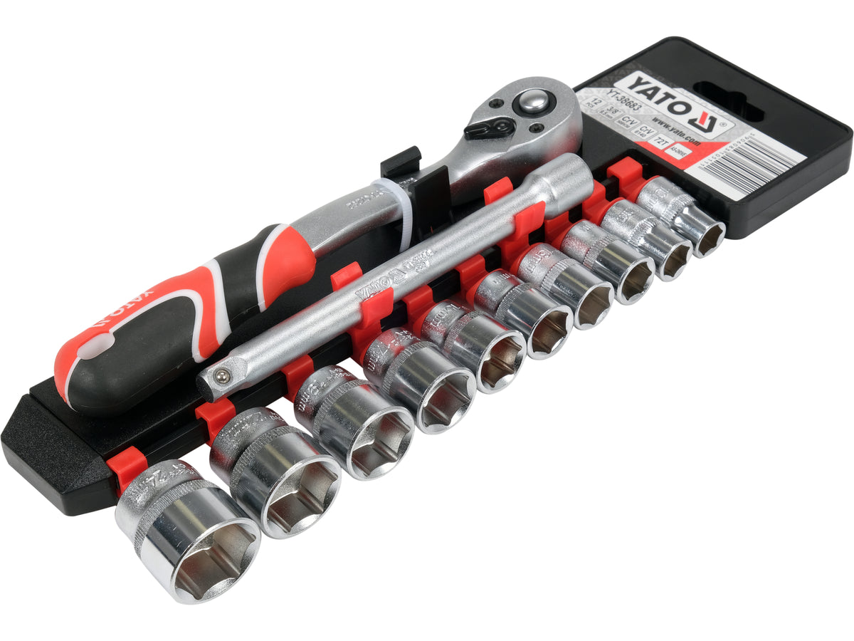 Set Doppen Met Accessoires 3/8'', 12 Stuks