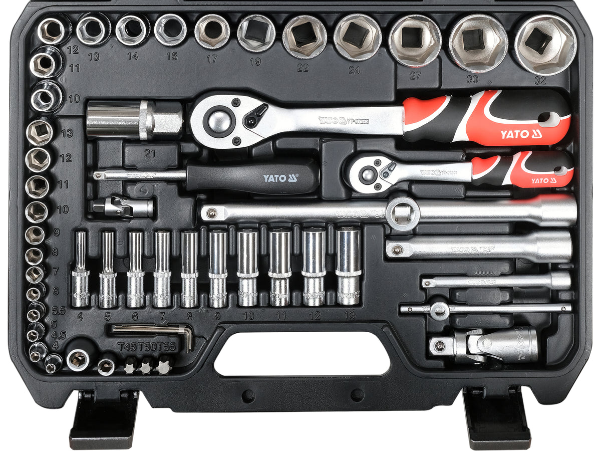 Gereedschapset 1/4'', 1/2'' Set 93 St