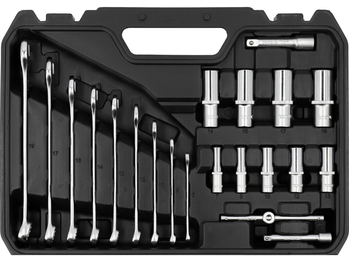 Gereedschapsset 1/4"; 3/8" 92 Stuks