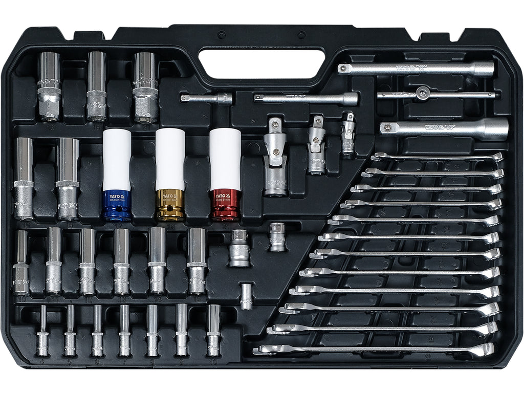 Gereedschapset 1/4'', 3/8'', 1/2'' Set 198 St