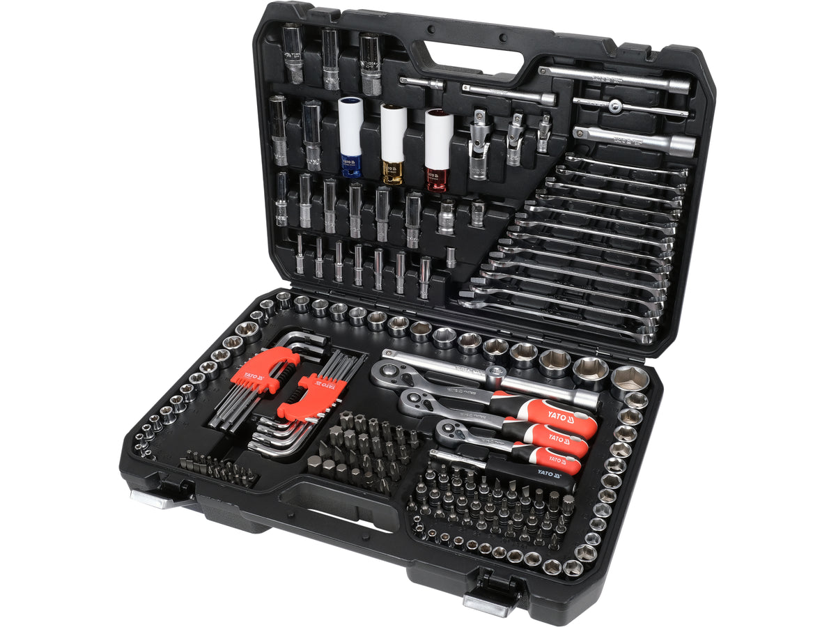 Gereedschapset 1/4'', 3/8'', 1/2'' Set 198 St