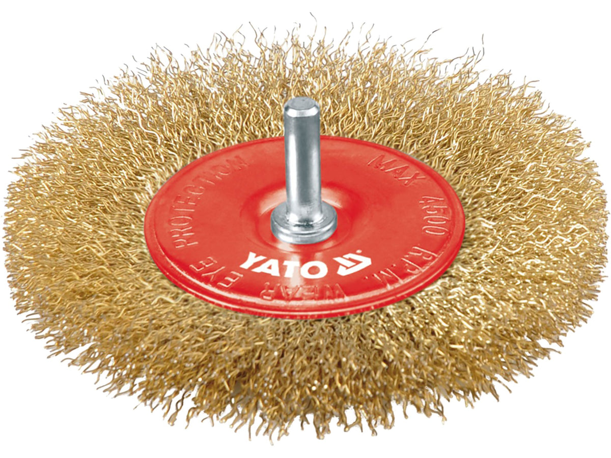 Schijfborstel Fi 100MM Met Schacht, Verzinkt Draad