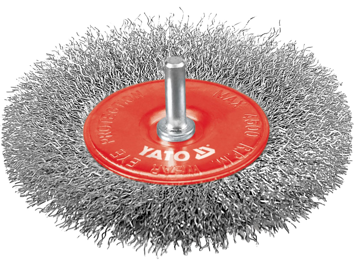 Schijfborstel Fi 100MM Met Schacht, Roestvrij Draad