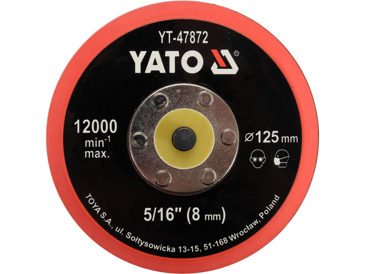 POLIJSTPLAAT 125MM MET Klittenband, 5/16