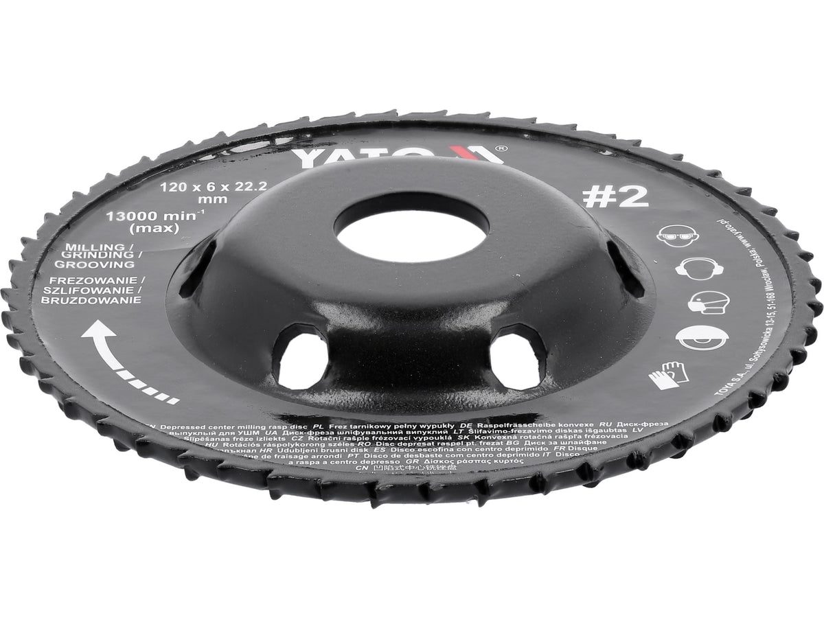 Frees, Volledige Rasp, Convex 120X6 NR.2 Voor Haakse Slijper