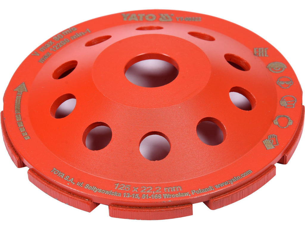 Diamant Slijpschijf 125MM; Draad M14; Voor Het Slijpen Van Beton En Deklok