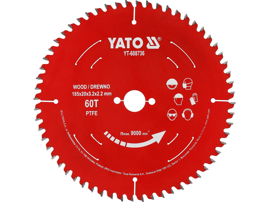 Tct Ptfe Schijf Voor Hout 185*20*60T