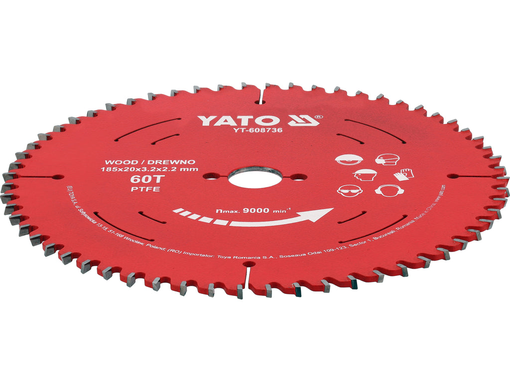 Tct Ptfe Schijf Voor Hout 185*20*60T