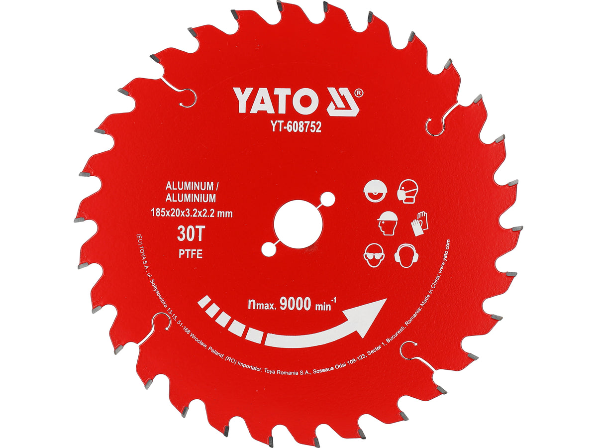 Tct Ptfe Schijf Voor Aluminium 185*20*30T