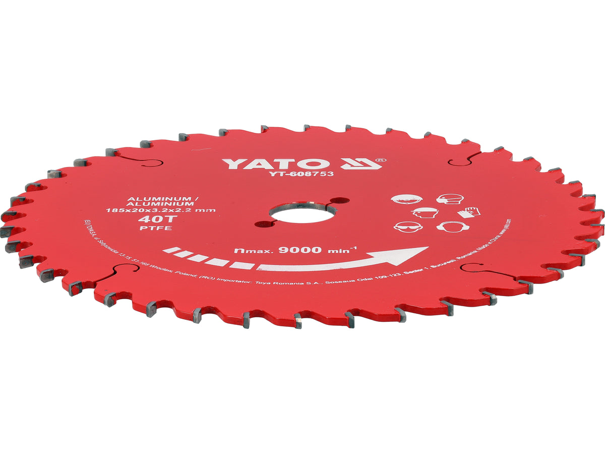Tct Ptfe Schijf Voor Aluminium 185*20*40T