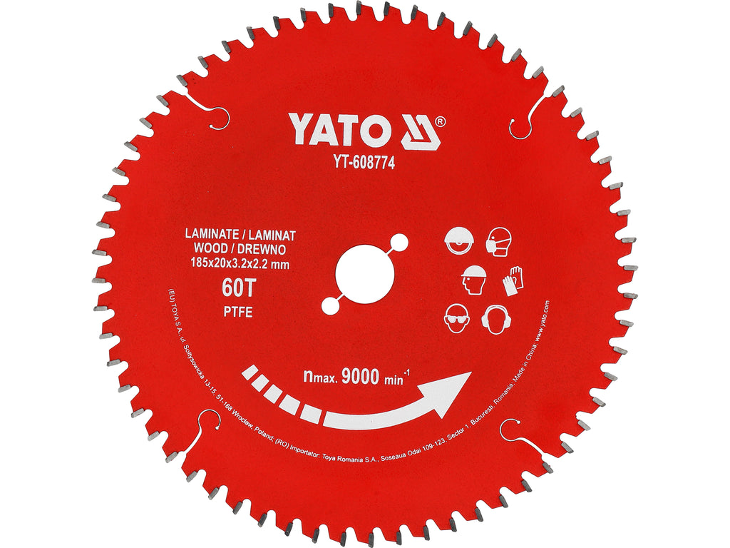 Tct Ptfe Schijf Voor Laminaat 185*20*60T