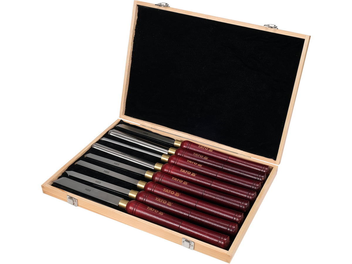 Houtdraaimessen Set. 8 Stuks