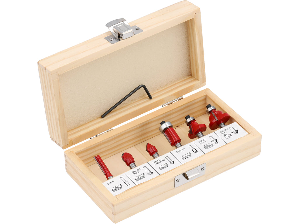 Widi Houtsnijders, Schacht Fi 6 Mm, Set. 6 Stuks