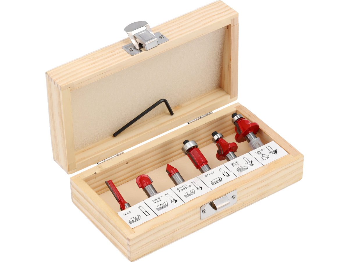 Widi Houtsnijders, Schacht Fi 8 Mm, Set. 6 Stuks