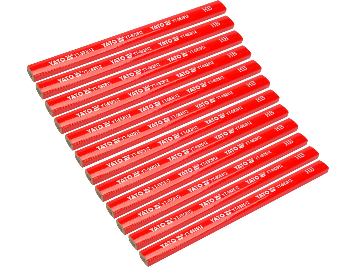 Timmerpotloodset, 12 Stuks.