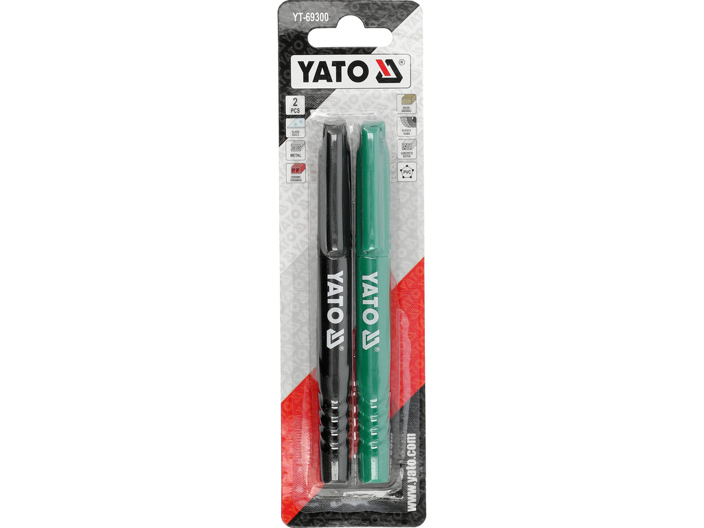 Technische Markers Set Van 2 / Zwart-Groen