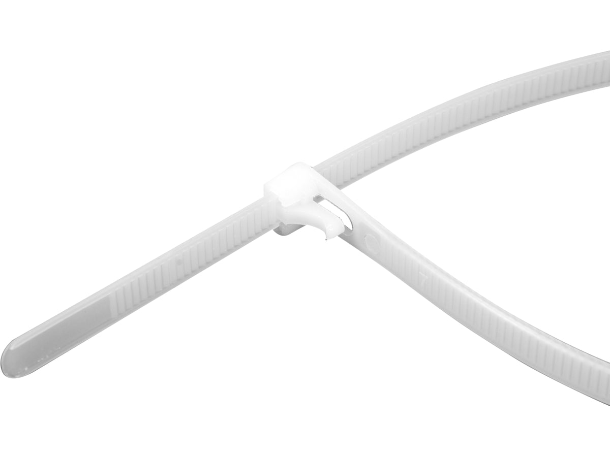 Kunststof Banden, Openbaar, 7,6X200MM, 50 St. Wit
