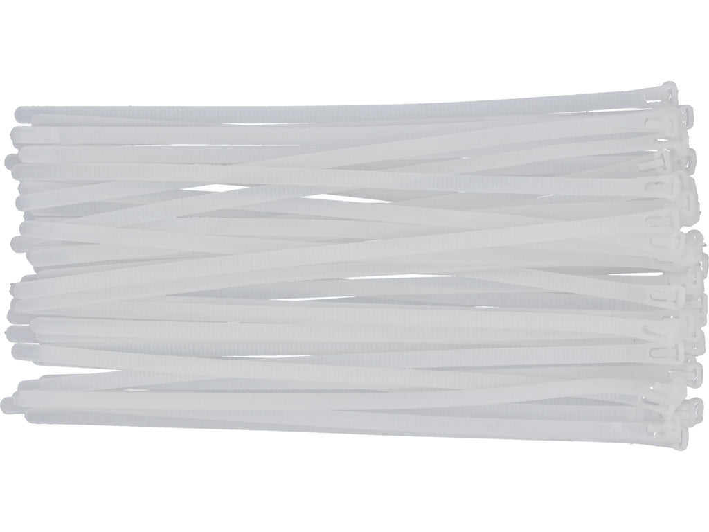 Kunststof Banden, 7,6X300MM, 50 St. Wit