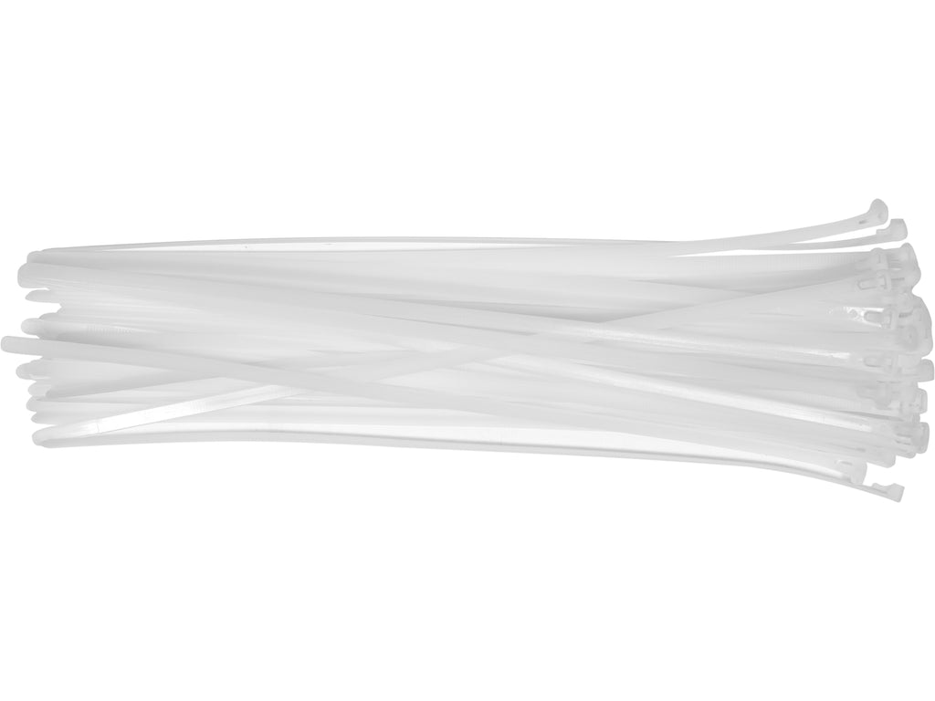 Kunststof Banden, 7,6X400MM, 50 St. Wit