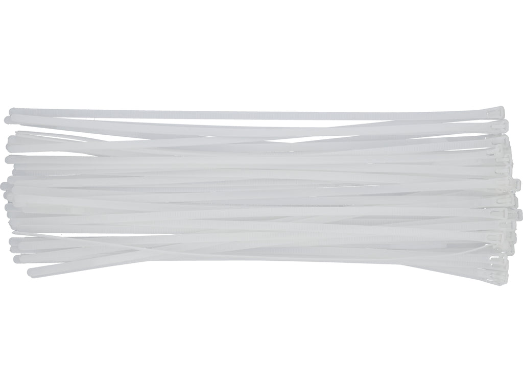 Kunststof Banden, 7,6X450MM, 50 St. Wit
