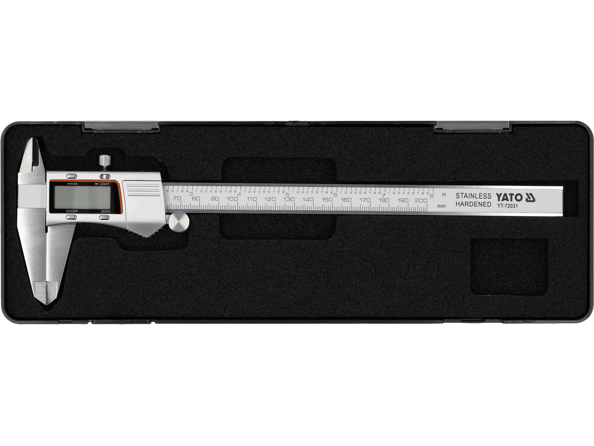 200 mm schuifmaat met verlicht scherm