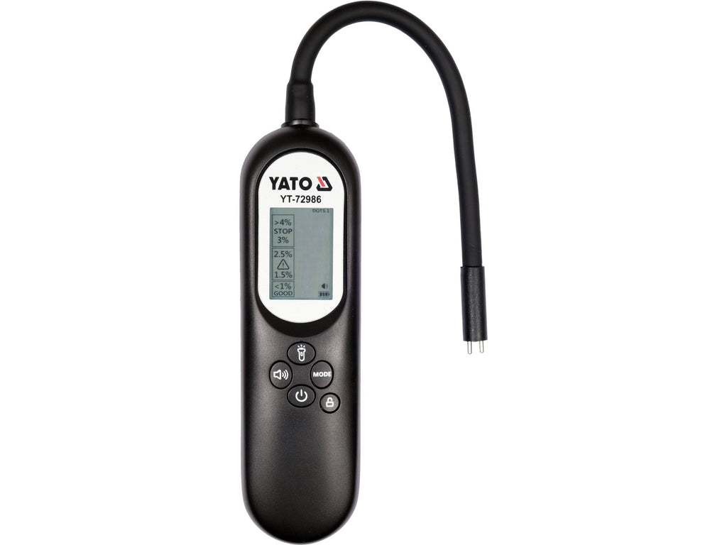 Remvloeistoftester Met Elektronisch Display En Flexibele Sonde. Op Batterijen.