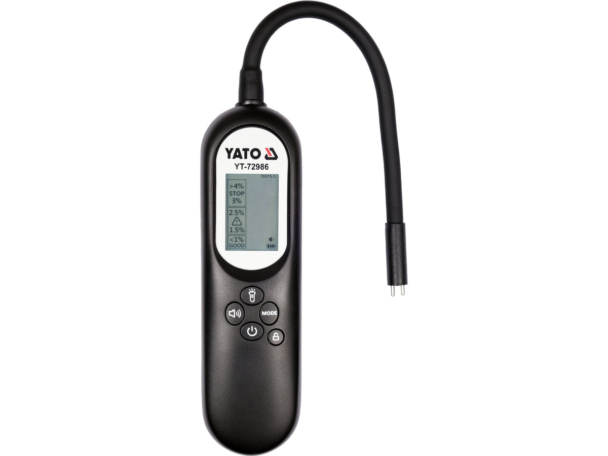 Remvloeistoftester Met Elektronisch Display En Flexibele Sonde. Op Batterijen.