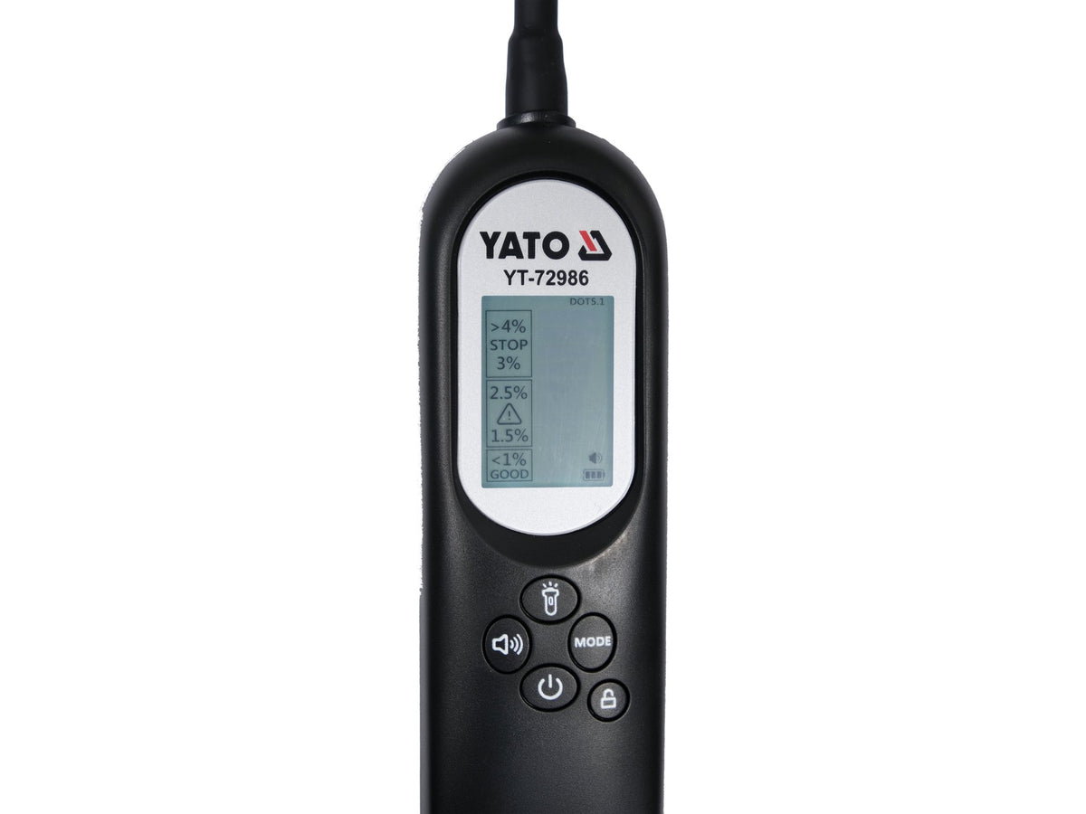 Remvloeistoftester Met Elektronisch Display En Flexibele Sonde. Op Batterijen.