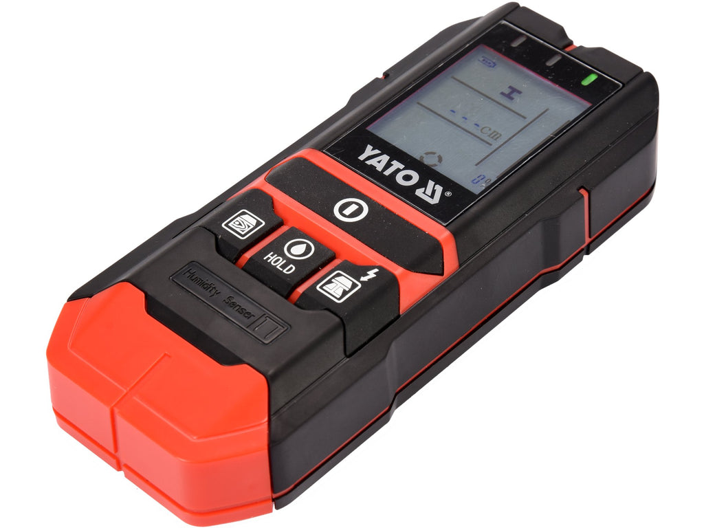 DETECTOR VAN PROFIELEN EN ACTIEVE DRADEN. VOCHTIGHEIDSMETER VAN HOUT EN BOUWMATERIALEN. 4 in 1