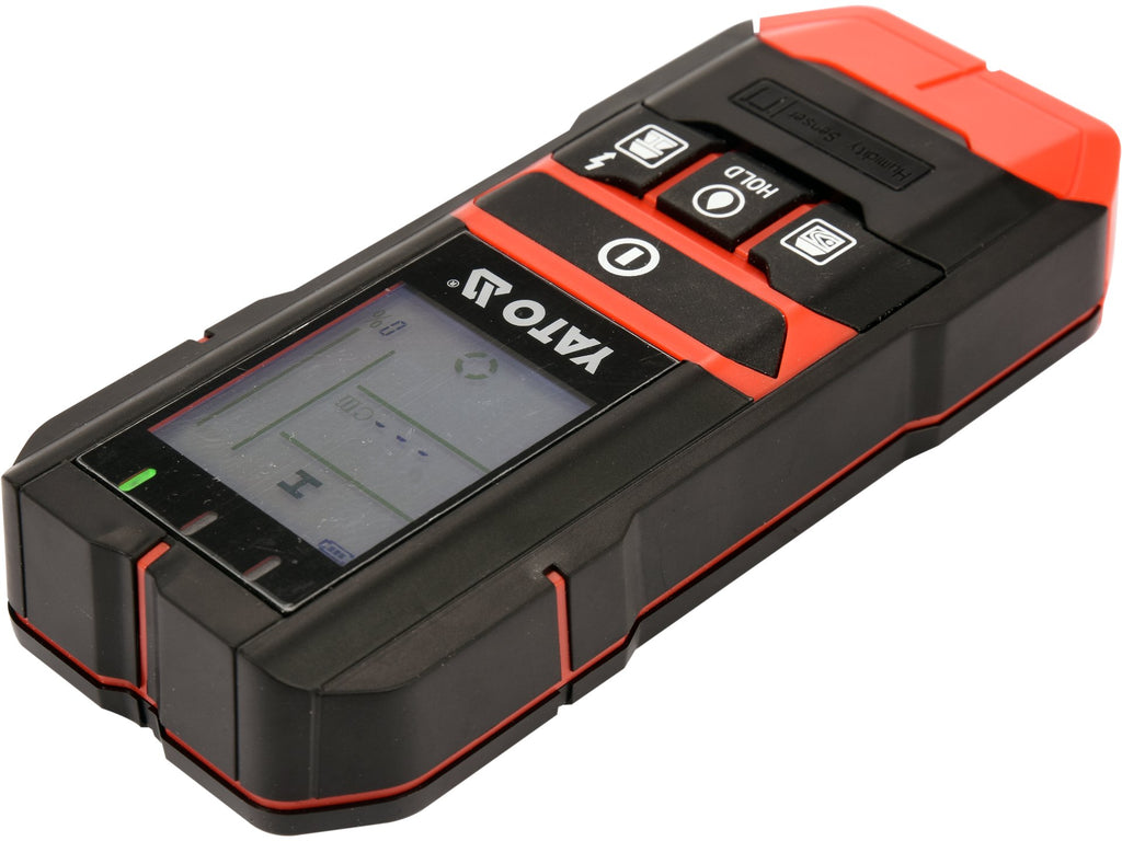 DETECTOR VAN PROFIELEN EN ACTIEVE DRADEN. VOCHTIGHEIDSMETER VAN HOUT EN BOUWMATERIALEN. 4 in 1
