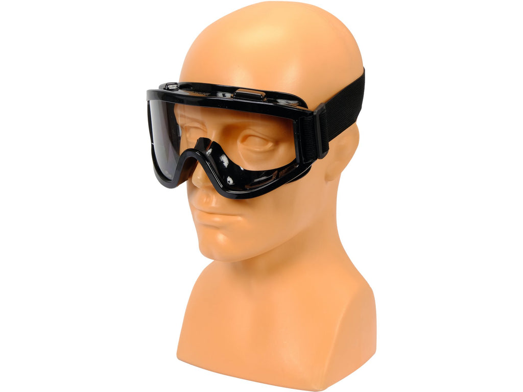 Veiligheidsbril Met Ventilaties, Helder, Met Zwart Frame