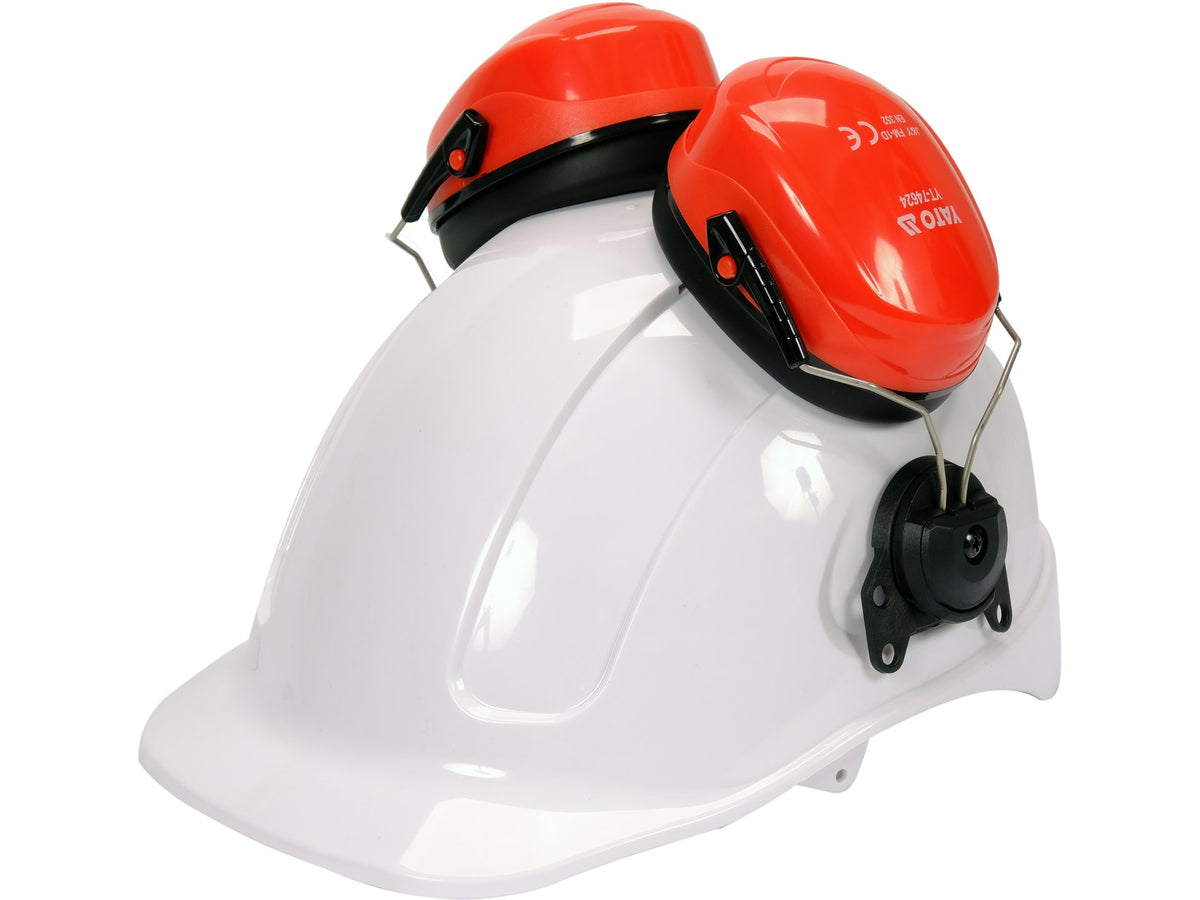 Geluid Gehoorkappen Bevestigd Aan Een Beschermende Helm