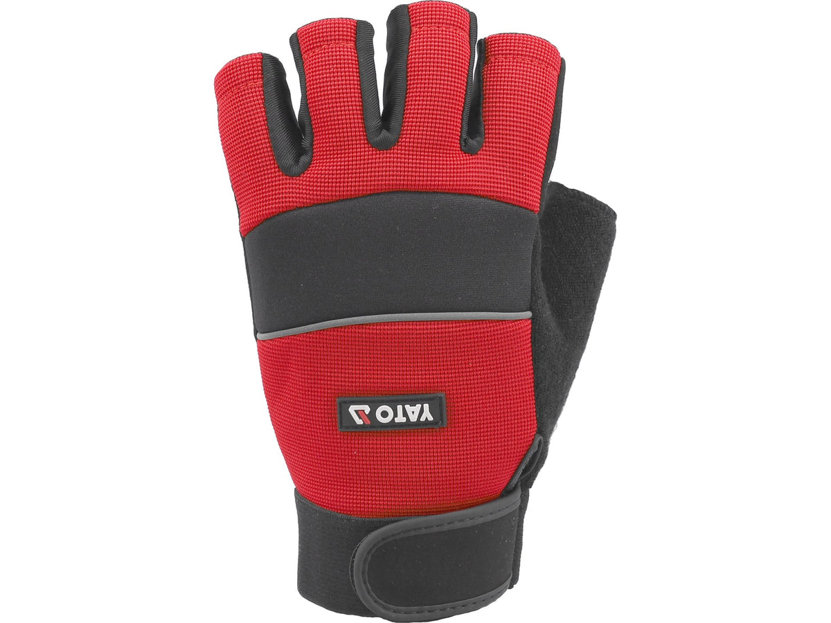 Synthetische Lederen Handschoenen. Vingerloze Fietsformaat. 11