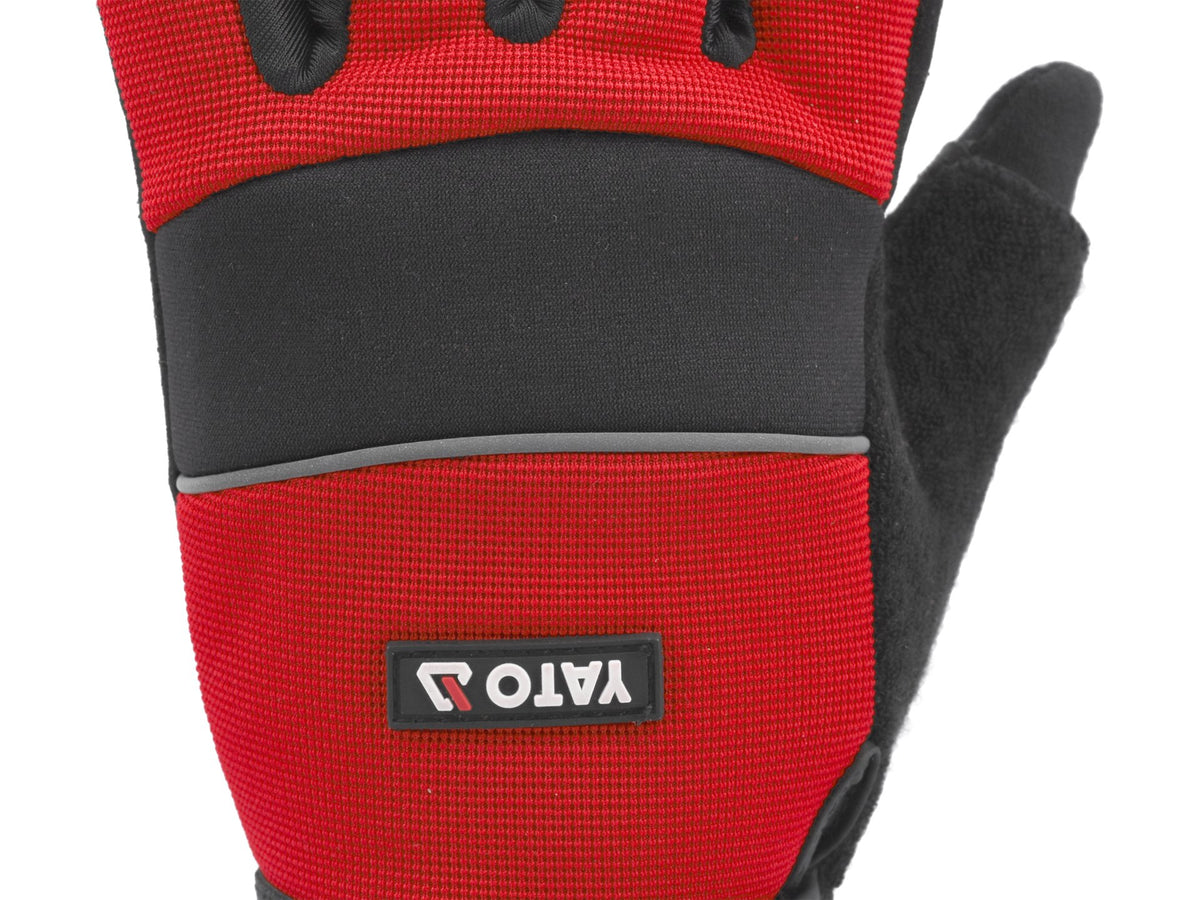 Synthetische Lederen Handschoenen. Vingerloze Fietsformaat. 11