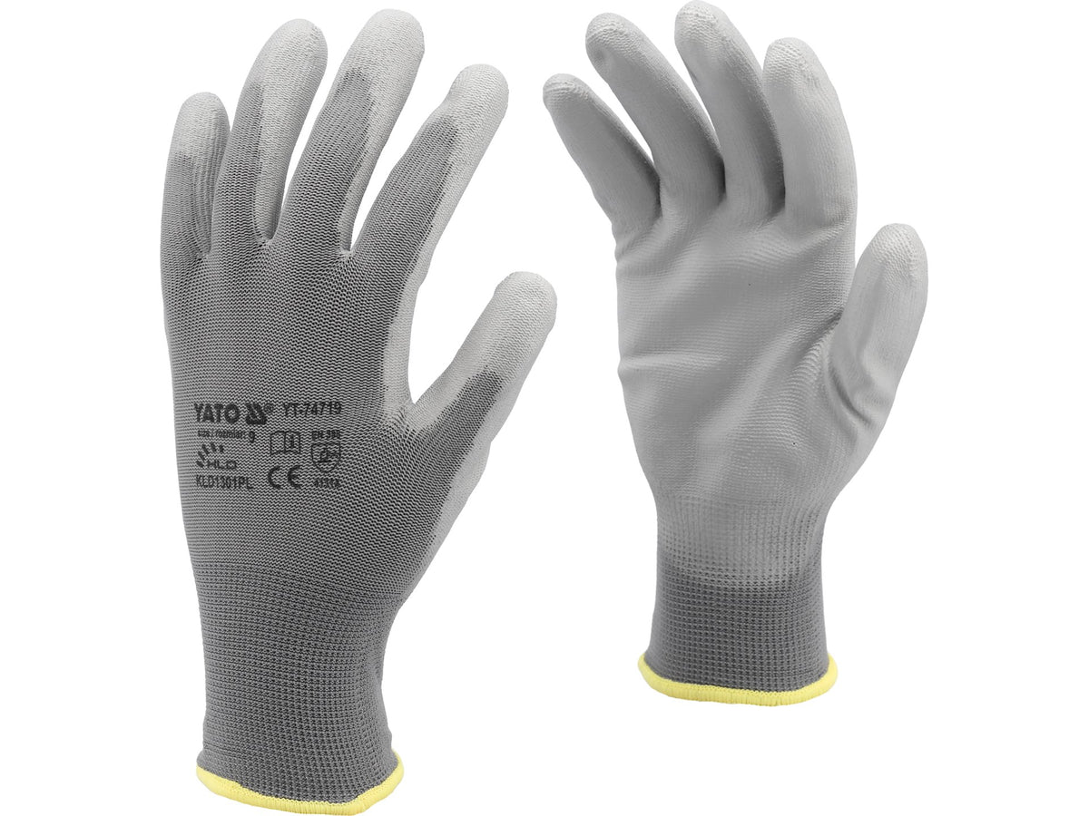 Beschermende Polyester Handschoenen, Pu-Gecoat, Maat 9