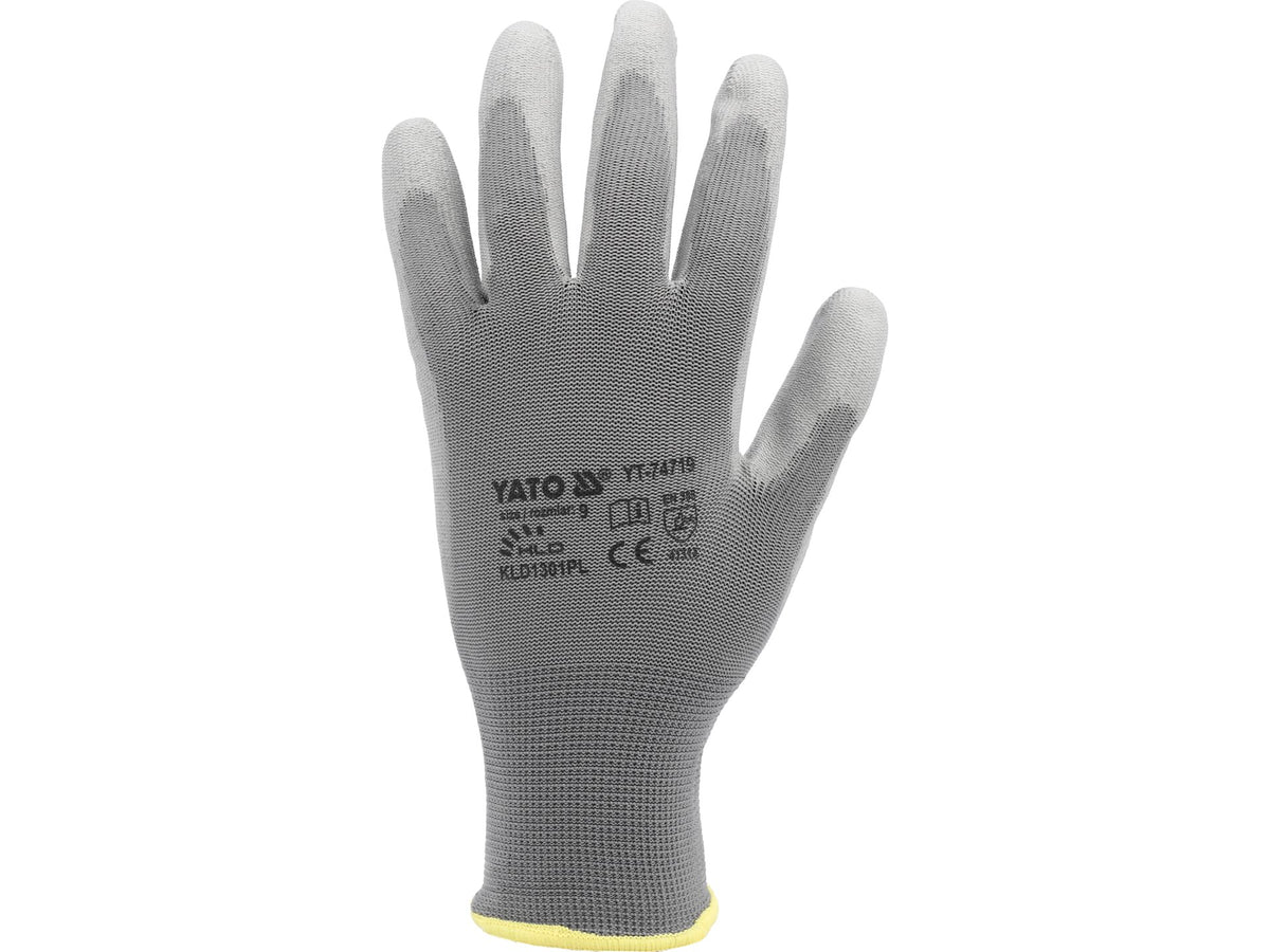 Beschermende Polyester Handschoenen, Pu-Gecoat, Maat 9