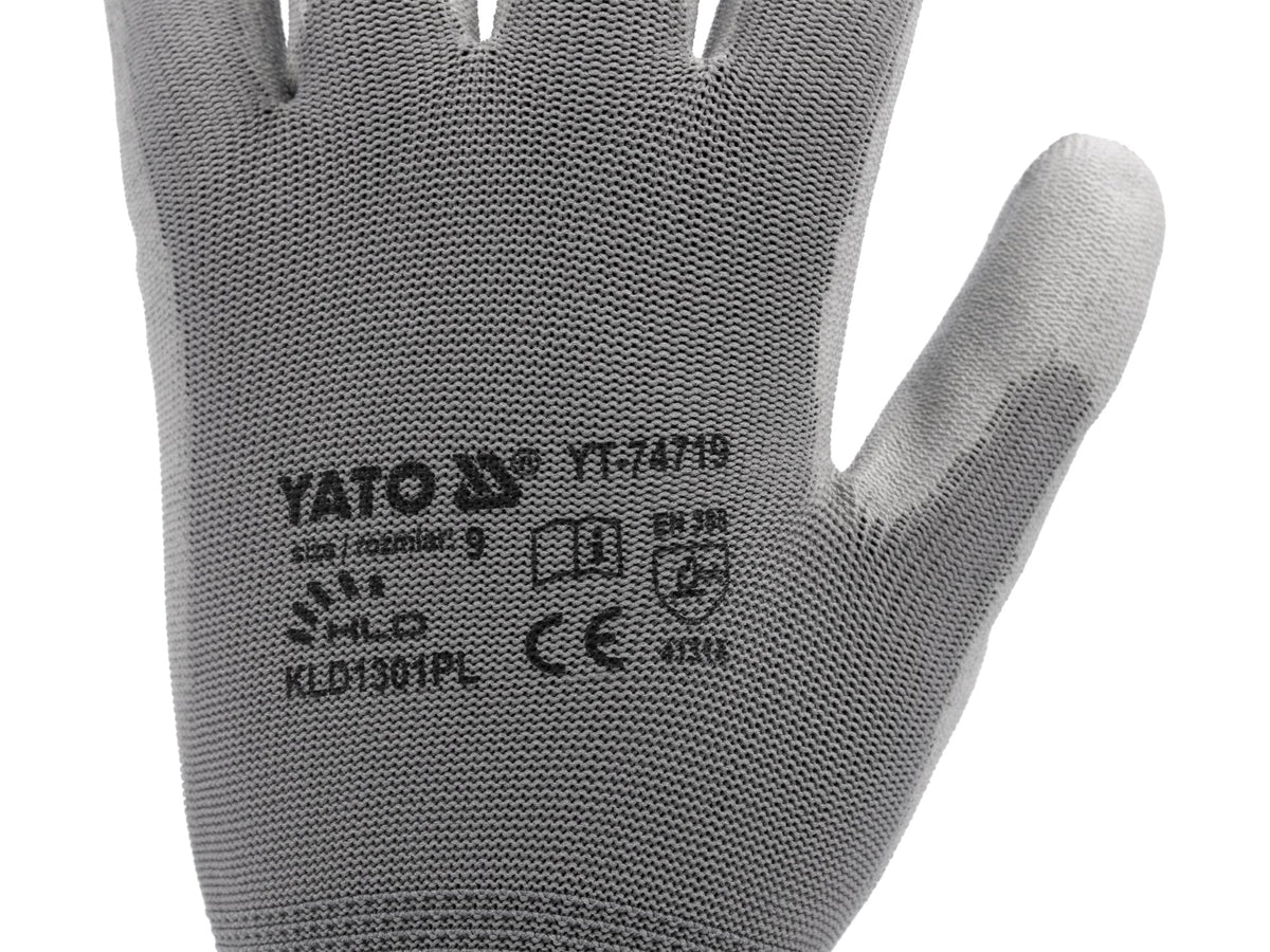 Beschermende Polyester Handschoenen, Pu-Gecoat, Maat 10