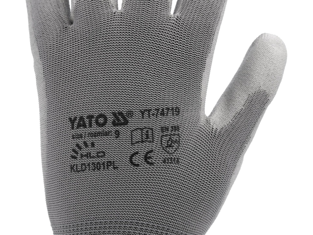 Beschermende Polyester Handschoenen, Pu-Gecoat, Maat 9