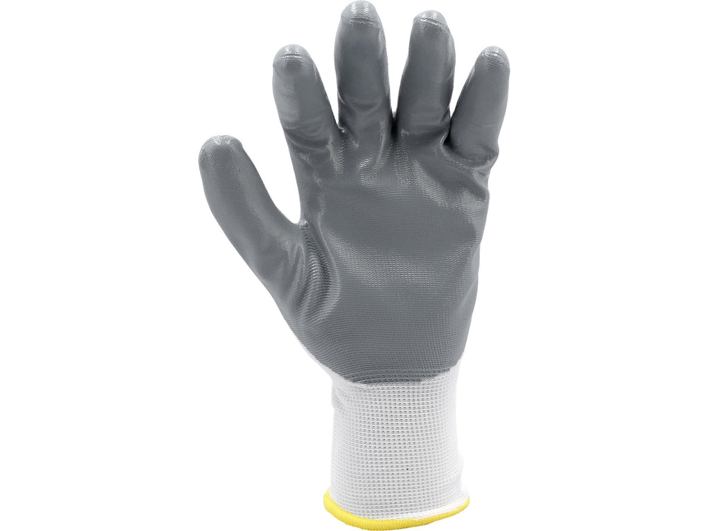 Beschermende Nylon Handschoenen Gecoat Met Oliebestendig Nitriel Maat 10