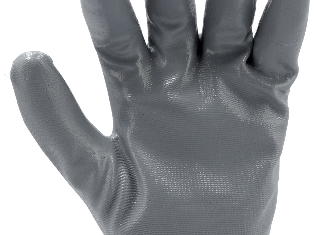 Beschermende Nylon Handschoenen Gecoat Met Oliebestendig Nitriel Maat 9