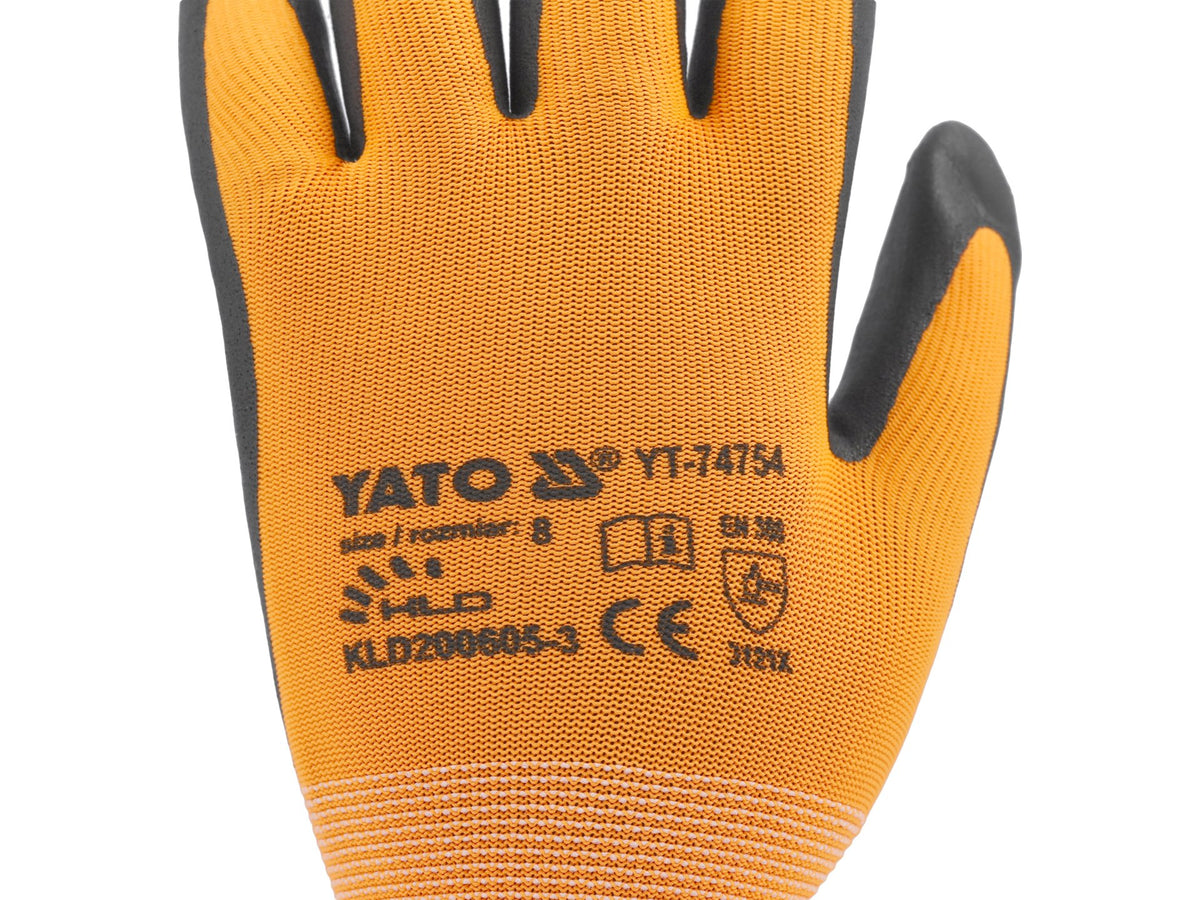 Beschermende Nylon Handschoenen 15G Nitriel Gecoat Met Smartphone Coating Maat 10