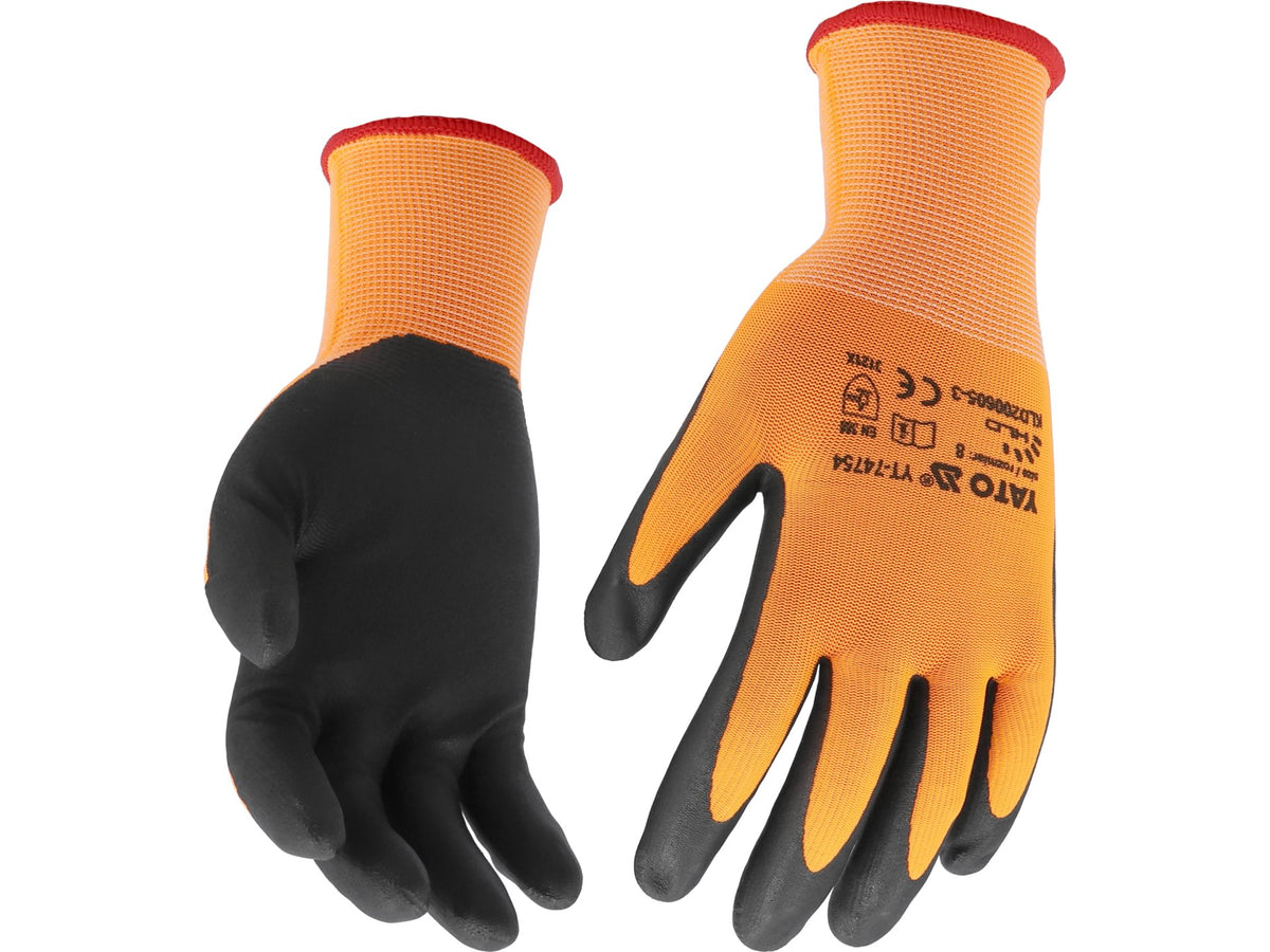 Beschermende Nylon Handschoenen 15G Nitriel Gecoat Met Smartphone Coating Maat 10