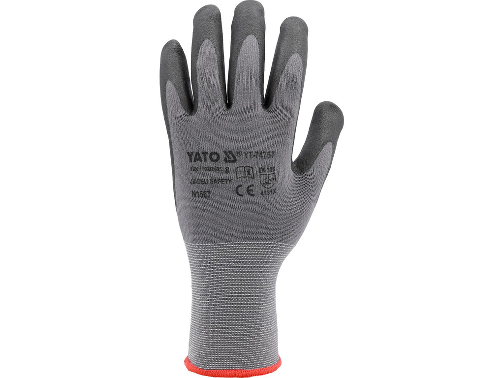 Beschermende Nylon Handschoenen Gecoat Met Geschuimd Nitril Met Anti-Slip Stippen Maat 9