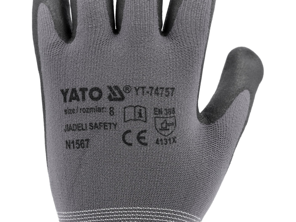 Beschermende Nylon Handschoenen Gecoat Met Geschuimd Nitril Met Anti-Slip Stippen Maat 9