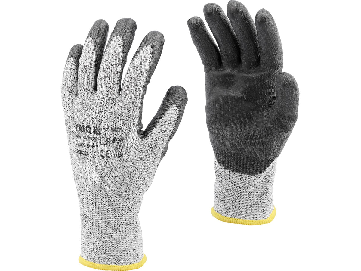 Hppe Anti-Snijbeschermende Handschoenen, Zwart Pu Gecoat, Maat 9