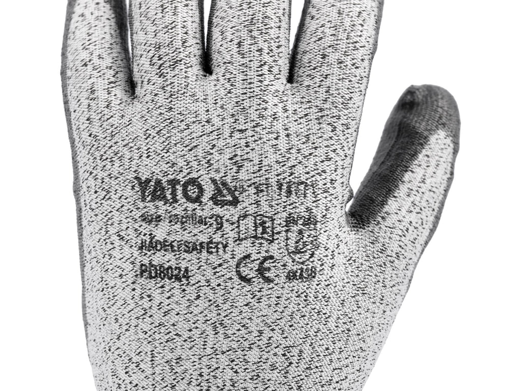 Hppe Anti-Snijbeveiligingshandschoenen, Zwart Pu Gecoat, Maat 10
