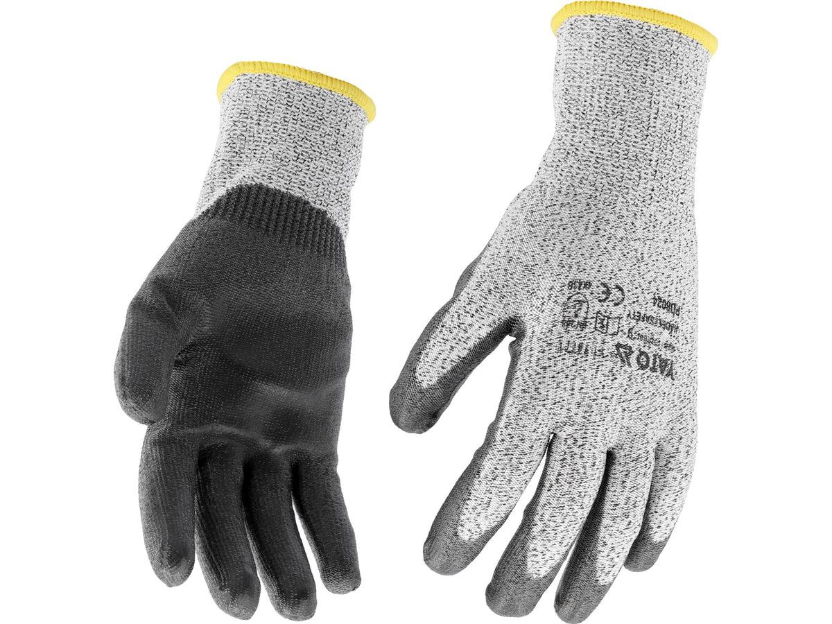 Hppe Anti-Snijbeschermende Handschoenen, Zwart Pu Gecoat, Maat 9